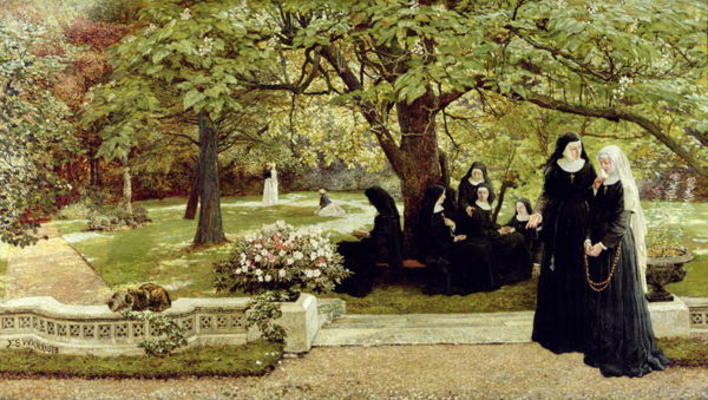 The Convent Garden, 1878 (oil on canvas) de Francis S. Walker