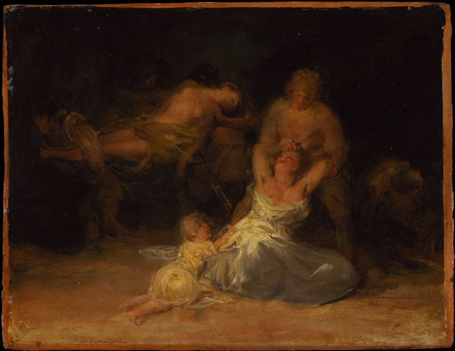 Act of Violence against Two Women de Francisco de Goya