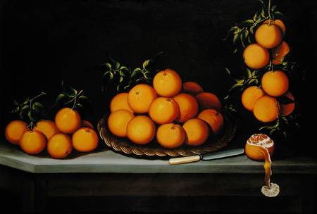 Still life with oranges de Francisco de Vargas