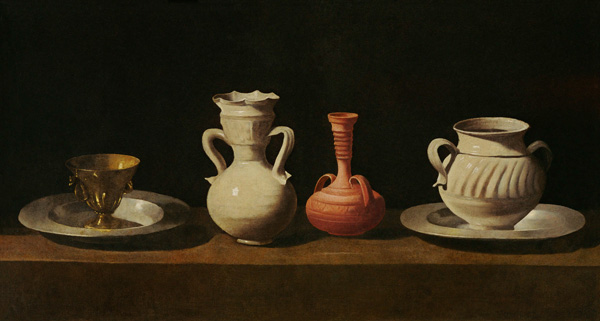 Quiet life with different vases de Francisco de Zurbarán (y Salazar)