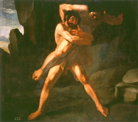 Hercules and Antaios de Francisco de Zurbarán (y Salazar)