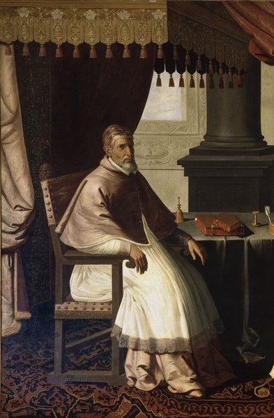 Pope Urban II / Painting by Zuburán de Francisco de Zurbarán (y Salazar)