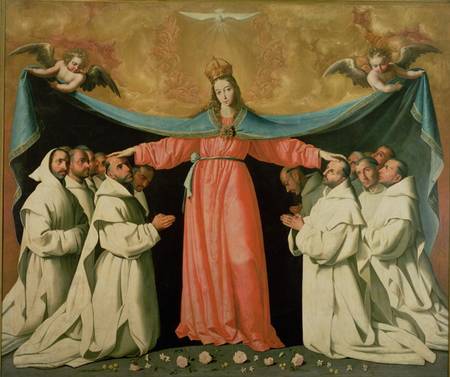 Virgin of the Misericordia Sheltering the Carthusians de Francisco de Zurbarán (y Salazar)