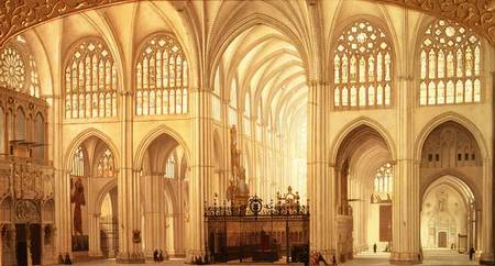 The interior of Toledo Cathedral de Francisco Hernandez Y Tome