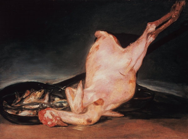 Plucked turkey hen de Francisco José de Goya