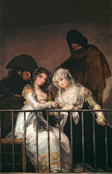 Majas on a dress circle de Francisco José de Goya