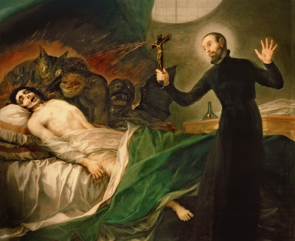 St. Francis Borgia (1510-72) Helping a Dying Impenitent de Francisco José de Goya