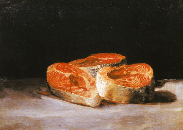 Still-life with salmon de Francisco José de Goya