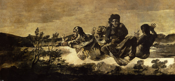 Atropos o Los Parzen (imágenes negras de los Quinta del Sordo) de Francisco José de Goya