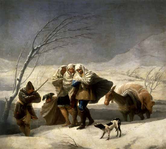El invierno (o La nevada) de Francisco José de Goya