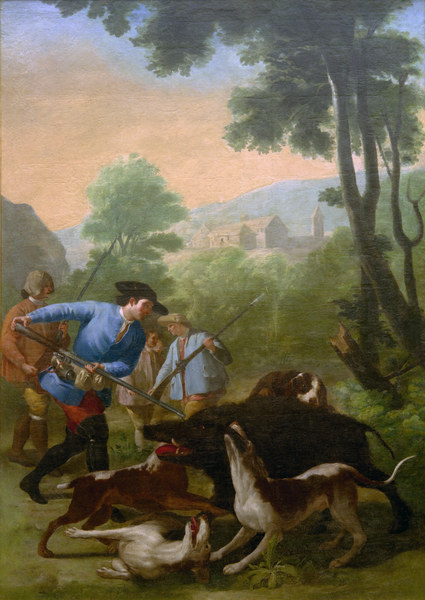 The Boar Hunt de Francisco José de Goya