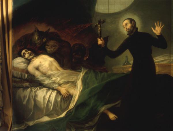 Francis of Borgia, deathbed de Francisco José de Goya