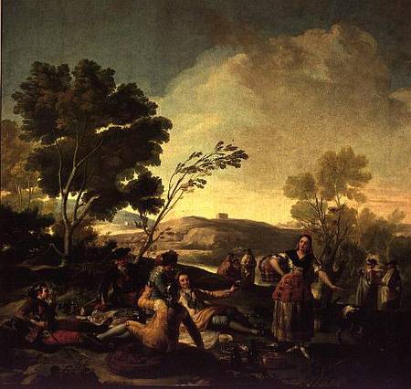 Picnic by the Banks of a River de Francisco José de Goya