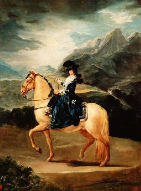 Portrait of Maria Teresa de Vallabriga, the Condesa de Chinchon's Mother on Horseback
