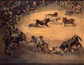 Scene at a Bullfight: Spanish Entertainment