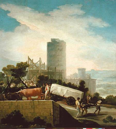 Transporting a Stone Block de Francisco José de Goya