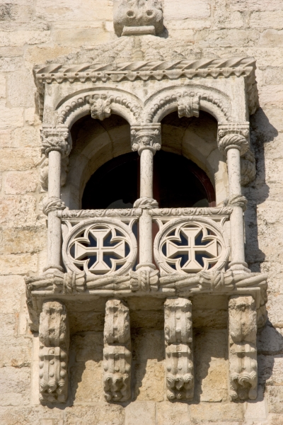 A balcony on the Tower of Belem, built c.1514 (photo) (see also 237479, 237480 & 237483)  de 