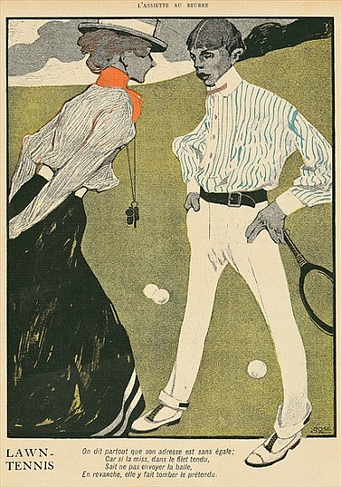 Lawn Tennis, from ''L''Assiette au Beurre'', 1st February 1902 de Francisco Xavier Gose