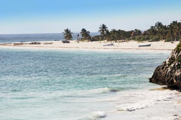 beach of tulum in yucatan de Franck Camhi