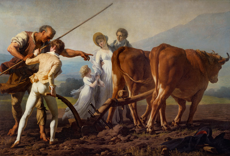 The Ploughing Lesson de Francois André Vincent