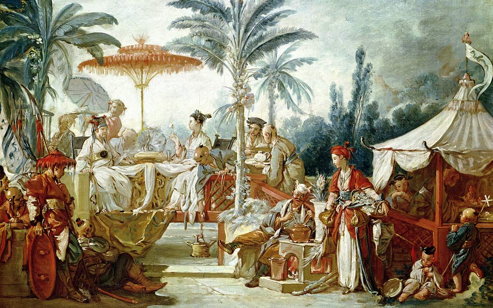 Feast of the Chinese Emperor, study for a tapestry cartoon, c.1742 de François Boucher