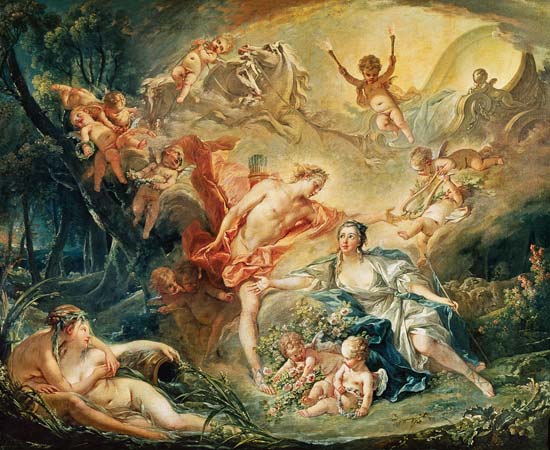Apollo Revealing his Divinity to the Shepherdess Isse de François Boucher