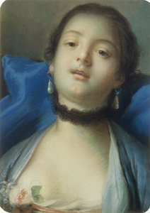 Bildnis einer jungen Frau. de François Boucher