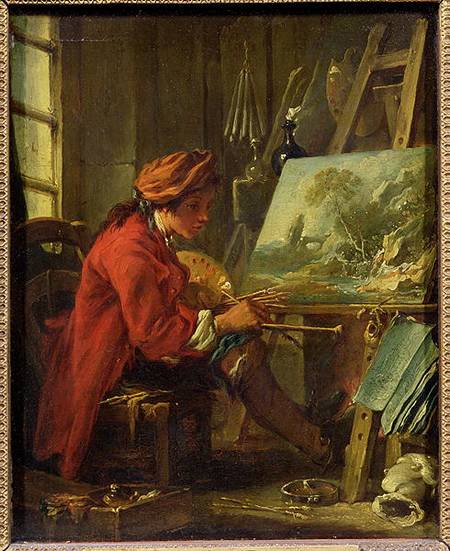 El pintor en su estudio de François Boucher