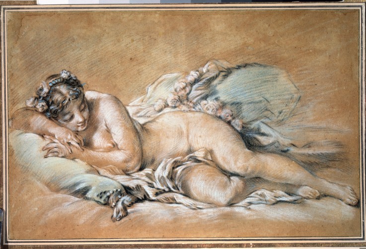Sleeping young woman de François Boucher