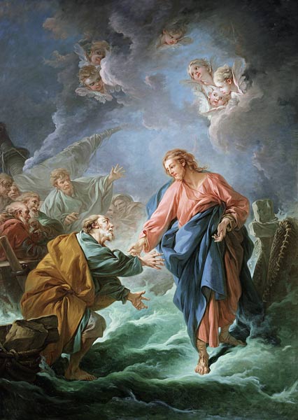 St. Peter Invited to Walk on the Water de François Boucher