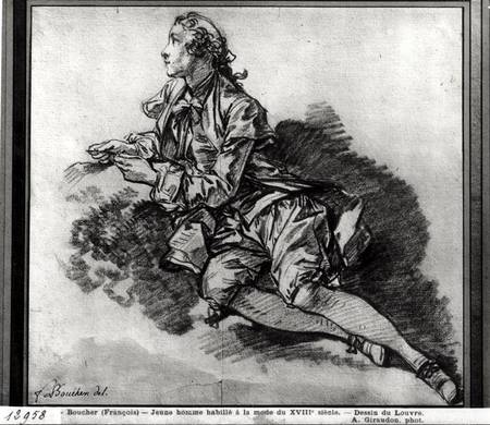 Study of a Young Man de François Boucher
