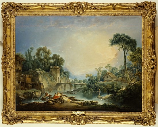 The Rustic Bridge, c.1756 de François Boucher