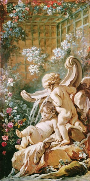 Two Cupids by a Basin, from the salon of Gilles Demarteau de François Boucher