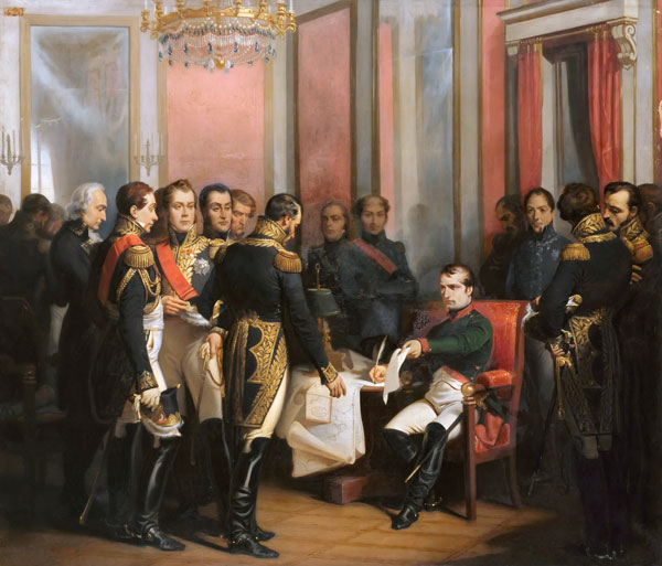 The Abdication of Napoleon at Fontainebleau on 11 April 1814 de Francois Bouchot