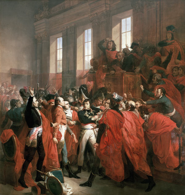 General Bonaparte surrounded by members of the Council of Five Hundred in Saint-Cloud, November 10,  de Francois Bouchot