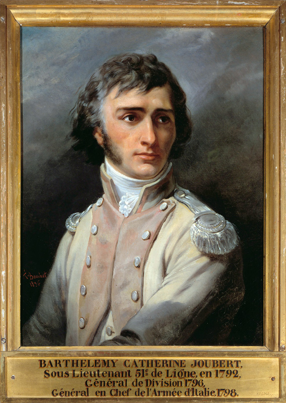 Portrait of Barthelemy Joubert (1769 - 1799) in second lieutenant's uniform, 1792 de Francois Bouchot