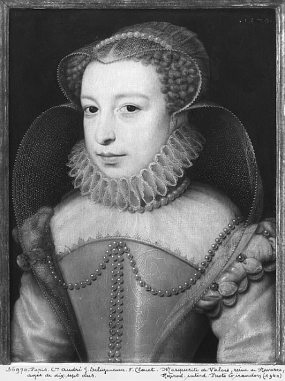Marguerite de Valois (1553-1615) Queen of Navarre, known as Queen Margot, aged 17 de François Clouet
