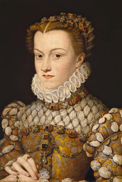 Portrait of Elizabeth of Austria (1554-92) Queen of France de François Clouet