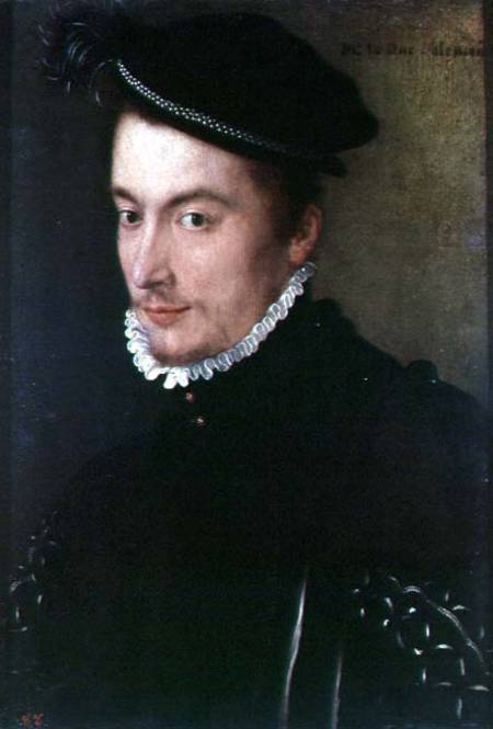 Portrait presumed to be Hercule-Francois de France (1554-84) Duke of Alencon de François Clouet