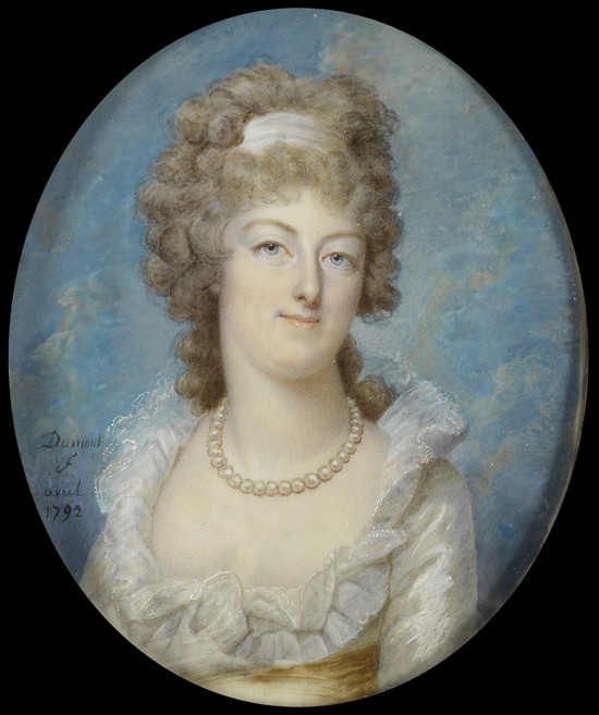 Portrait of Queen Marie Antoinette with a Pearl Necklace de Francois Dumont