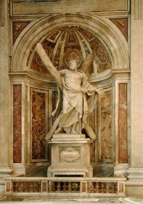 Statue of St. Andrew, at the base of the four pillars supporting the dome