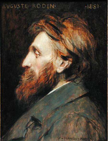 Portrait of Auguste Rodin (1840-1917) de François Flameng