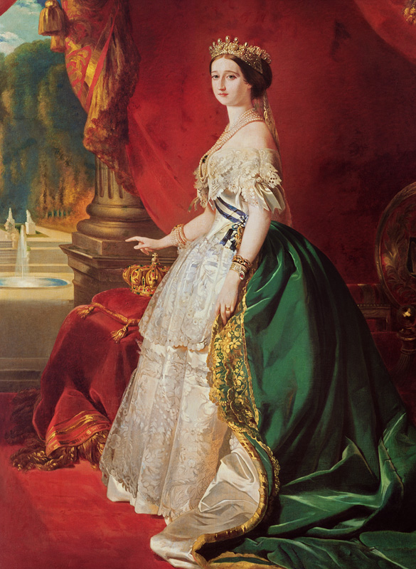 Empress Eugenie (1826-1920) after a portrait by Francois Xavier Winterhalter (1806-73) de Francois Gabriel Guillaume Lepaulle