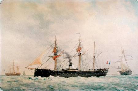 The French Battleship, 'La Gloire' de Francois Geoffroy Roux