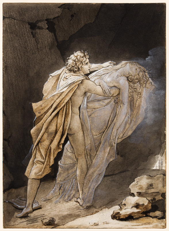 Orpheus tries to hold on to Eurydice de François Gérard
