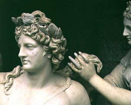 Apollo Tended by the Nymphs, detail showing the head of Apollo, intended for the Grotto of Thetis ex de Francois Girardon