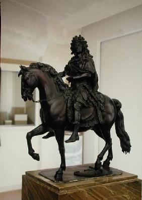 Equestrian statue of Louis XIV (1638-1715) in Roman costume