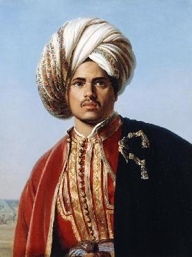 Brustbild eines osmanischen Prinzen.