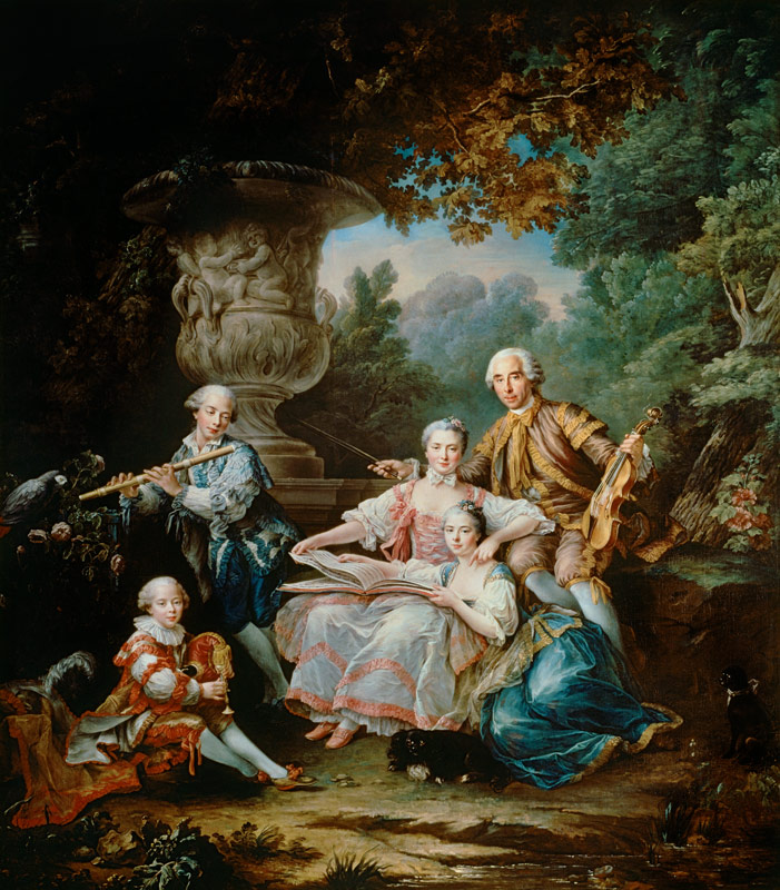 Louis du Bouchet (1645-1716) Marquis de Sourches and his Family de François-Hubert Drouais