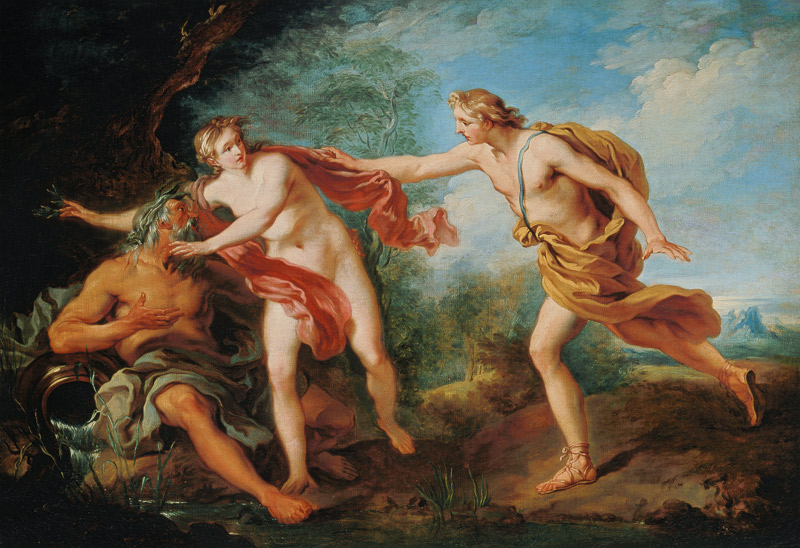 Apollo verfolgt Daphne. de François Lemoyne